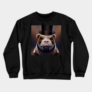 pug in a suit Crewneck Sweatshirt